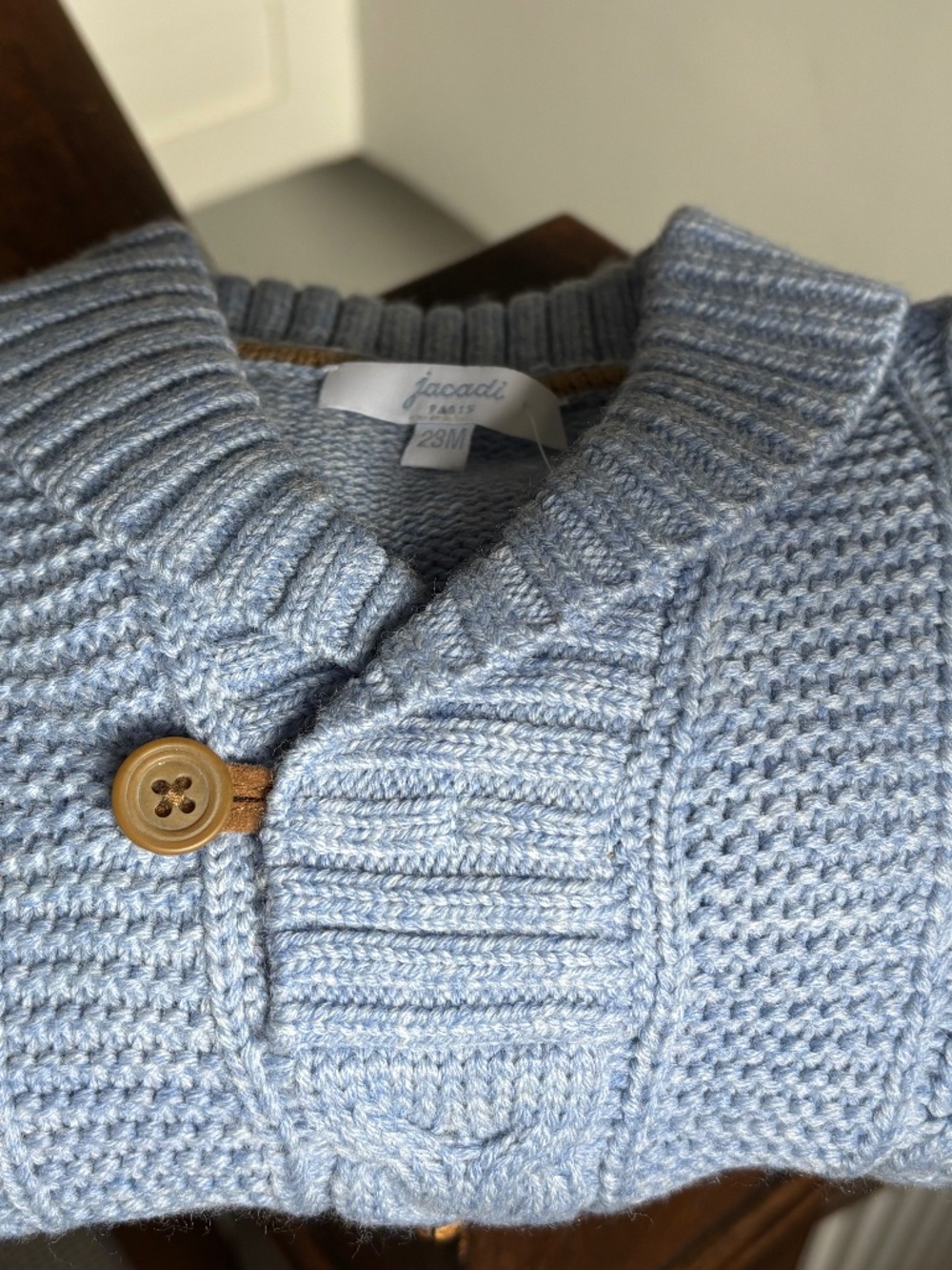 NWT Jacadi light blue sweater for age 23 months